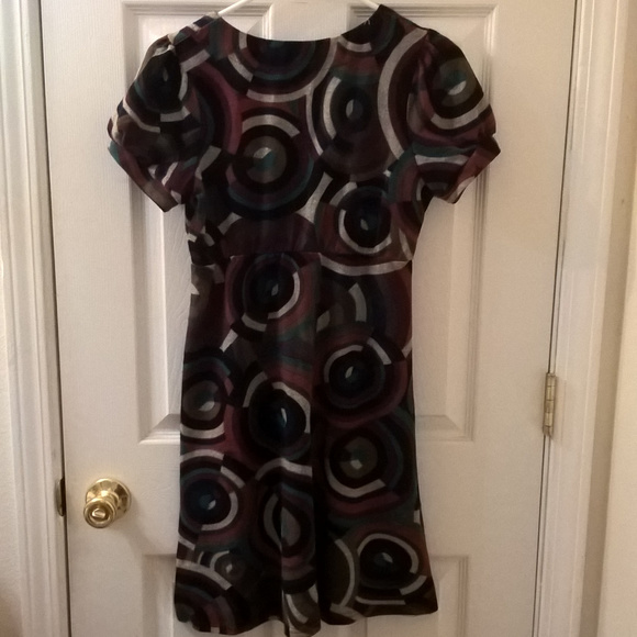 Alano Circular Pattern Empire Waist Dress Small - Picture 6 of 7